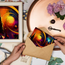 Lichtdurchlässige Portalfarbenabstraktionsstadt