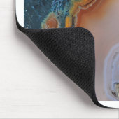 Lichtdurchlässiger aquamariner u. Rost-Achat Mousepad (Ecke)