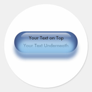 Lichtdurchlässiger Knopf im blauen Runder Aufkleber