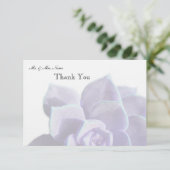 Lichtdurchlässiger lila Succulent danken Ihnen Dankeskarte (Stehend Vorderseite)
