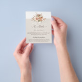 LichtEarth Tone Floral Wedding Details Umschließun Flyer (Gruppe)