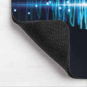 Lichteffekt der Blurry abstrakten Audiowelle Mousepad (Ecke)