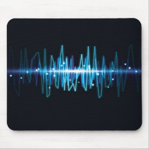 Lichteffekt der Blurry abstrakten Audiowelle Mousepad