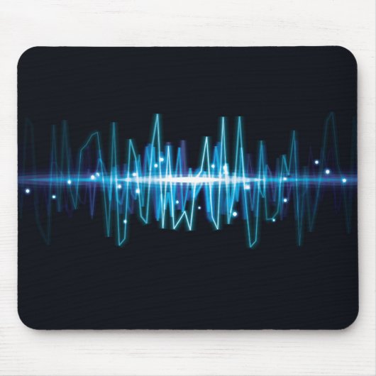 Lichteffekt der Blurry abstrakten Audiowelle Mousepad (Vorne)
