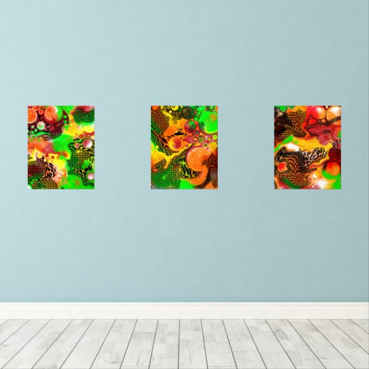 Lichteinfasser Kunst im Herbst Bilderwand Sets (Holzboden)