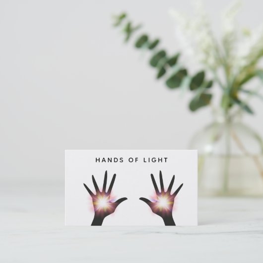 *~* Lichtenergie übergibt Reiki heilende Strahlen Visitenkarte (Stehend Vorderseite)