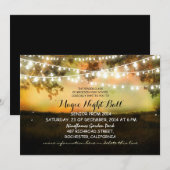 Lichtenfolge rustikale Prom-Einladungen Einladung (Vorne/Hinten)