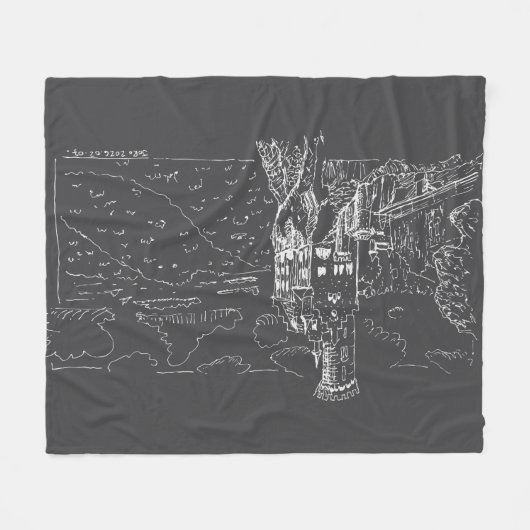 Lichtenstein Castle Fleecedecke (Vorderseite (Horizontal))