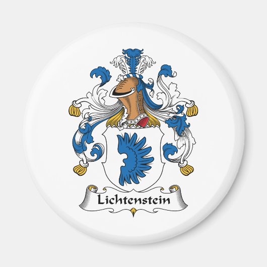 Lichtenstein-Familienwappen Magnet (Vorne)
