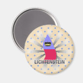 Lichtenstein Flag Karte 2.0 Magnet (Vorderseite/Rückseite)