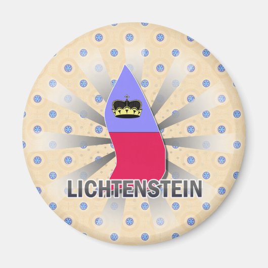 Lichtenstein Flag Karte 2.0 Magnet (Vorne)
