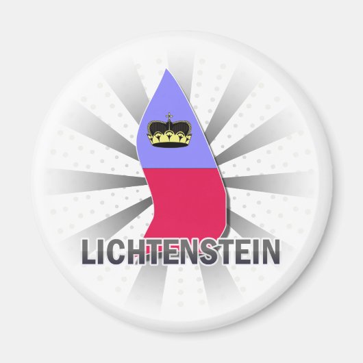 Lichtenstein Flag Karte 2.0 Magnet (Vorne)