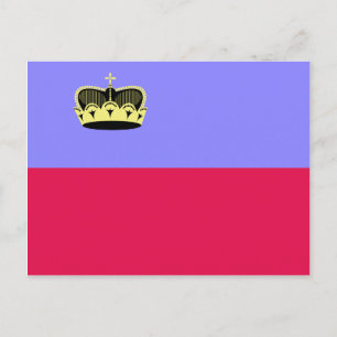 Lichtenstein Hochwertige Flagge Postkarte