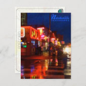 Lichter am Broadways Nashville Tennessee - Postkar Postkarte (Vorne/Hinten)