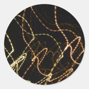 Lichter an Nachtklebern Runder Aufkleber