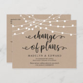 Lichter, Änderung von Plänen, Hochzeit verschoben Postkarte (Vorne/Hinten)