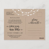 Lichter, Änderung von Plänen, Hochzeit verschoben Postkarte (Rückseite)