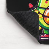 Lichter Avocado hässlicher Weihnachtspullover Guac Mousepad (Ecke)