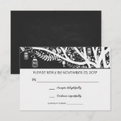 Lichter Baum JAR Blume Hochzeit RSVP-Karten RSVP Karte (Vorne/Hinten)