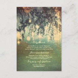 Lichter Baumzweige Hochzeitdetails einfügen Begleitkarte