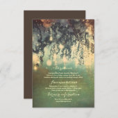 Lichter Baumzweige Hochzeitdetails einfügen Begleitkarte (Vorne/Hinten)