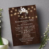 Lichter blühende rustikale häusliche Erwärmung Gri Einladung