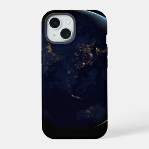 Lichter der Erde bei Nacht über Asien und Australi iPhone 15 Hülle