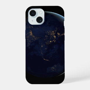 Lichter der Erde bei Nacht über Asien und Australi iPhone 15 Hülle