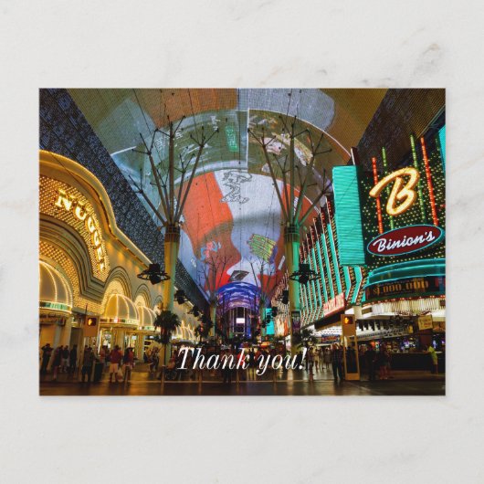 Lichter der Fremont Street Postkarte (Vorderseite)