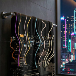 Lichter der Stadt Boston Badhandtuch Set