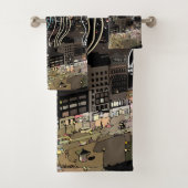 Lichter der Stadt Boston Badhandtuch Set (Insitu)