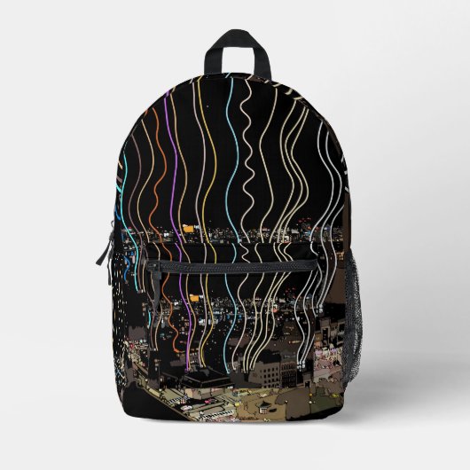 Lichter der Stadt Boston Bedruckter Rucksack (Vorderseite)