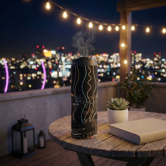 Lichter der Stadt Boston Thermosbecher