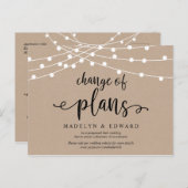 Lichter der String, Datumsänderung, Hochzeit versc Postkarte (Vorne/Hinten)