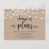 Lichter der String, Datumsänderung, Hochzeit versc Postkarte (Vorderseite)