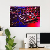 Lichter des Abstraktionspopsters Poster (Heimbüro)