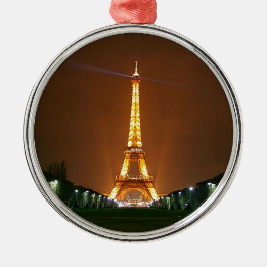 Lichter des Eiffelturms Ornament Aus Metall (Vorne)