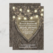 Lichter + Eichenbaum Brautdusche Einladungen (Vorne/Hinten)