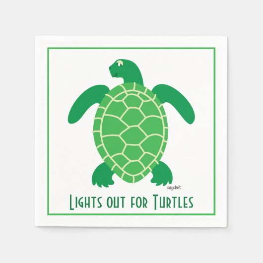 Lichter für Schildkröten Serviette (Vorderseite)
