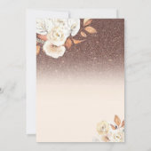 Lichter,Herbst Blume Glitzer Bokeh 30. Geburtstag Einladung (Rückseite)