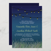 Lichter Hochzeit unter den Sternen Einladung (Vorne/Hinten)