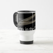 Lichter in der dunklen Reise-Tasse Reisebecher (Vorderseite Links)