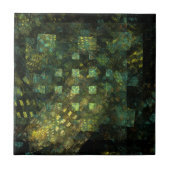 Lichter in der Stadt Abstrakte Kunst Tile Fliese (Vorderseite)
