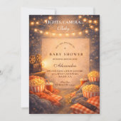 Lichter Kamera Baby Shower Einladung (Vorderseite)
