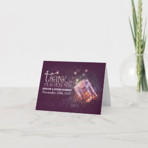 Lichter Mason Glas träumerische Hochzeit Danke Kar