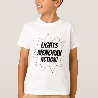 Lichter Menorah Aktion - Schwarzes T-Shirt