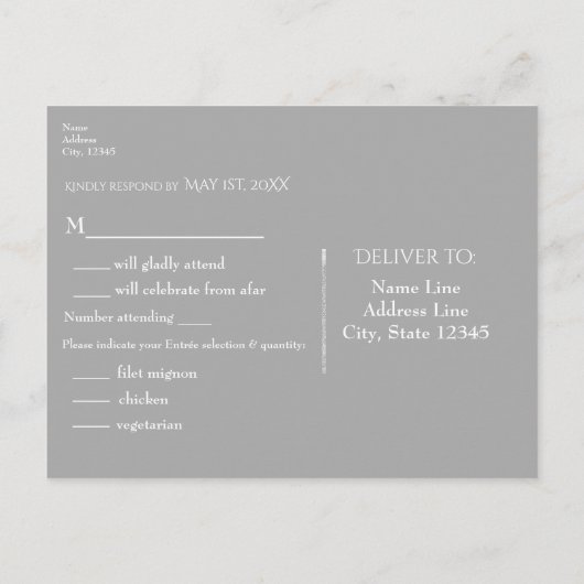 Lichter Romantisches Winterwunder UAWG Einladungspostkarte (Rückseite)