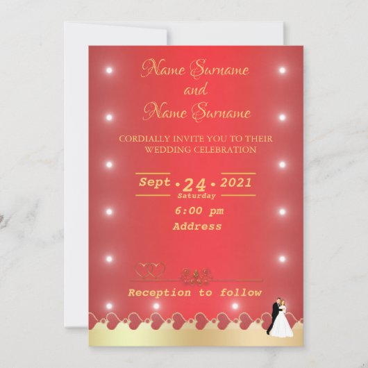 Lichter rot einladung (Vorderseite)