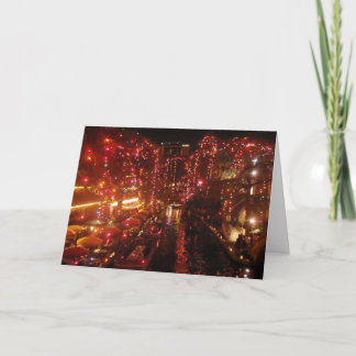 Lichter San Antonio Riverwalk Feiertagskarte