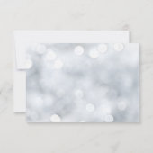 Lichter Schnee Glitter Funkeln Empfangs Einladung (Rückseite)